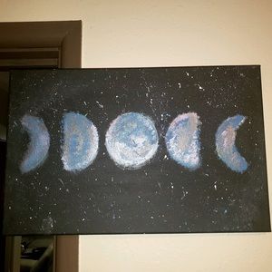 Moon phases painting